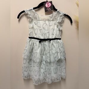 Cat & Jack White Ghost Print Kids Dress